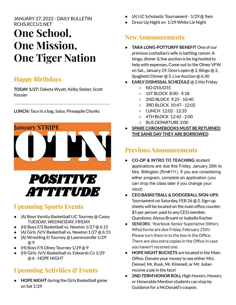 1/27/22 Daily Bulletin