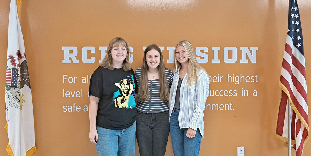 Genevieve Carey, Claire Vaal, and Evelyn Potter earned academic honors from the College Board National Recognition Program