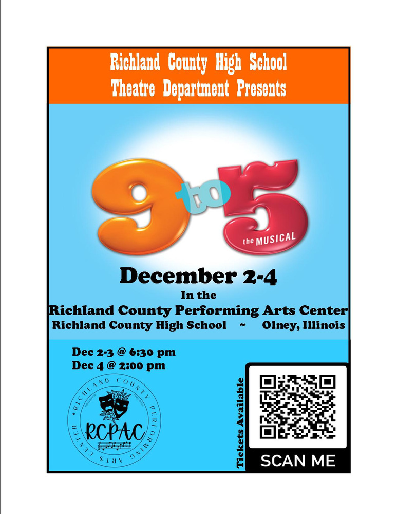 RHCS 9 to 5: The Musical on December 2nd - 4th in the RCPAC
