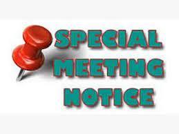 Special Meeting Notice 8-2-2021