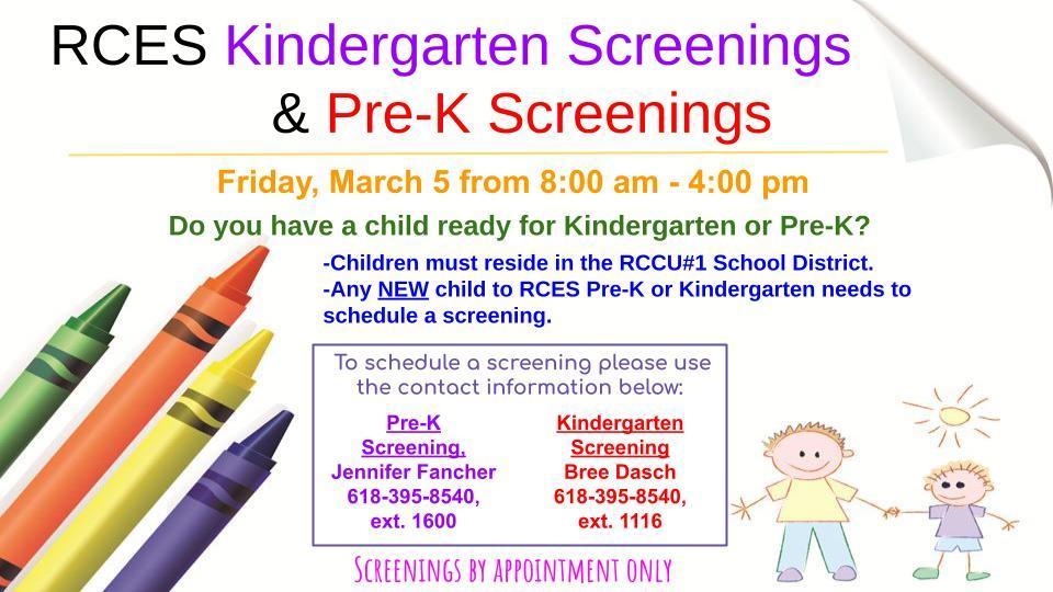 Kindergarten & Pre-K Screenings
